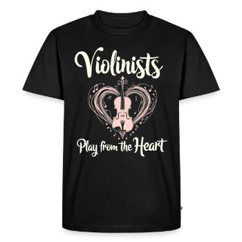 Violonistes, Instrumentistes à cordes, Musique classique - T-shirt Premium bio Homme - noir - Devant - Nico (187cm)