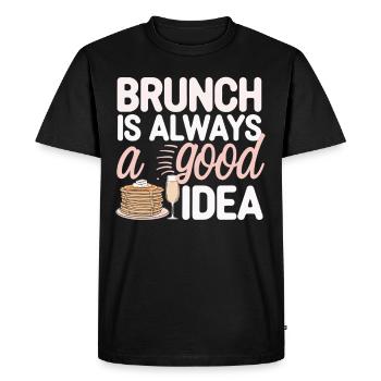 Brunch Culture Bottomless Mimosa Lovers - Men's Premium Organic T-Shirt - black - Front - Nico (187cm)