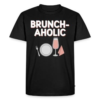 Brunch Culture Bottomless Mimosa Lovers - Men's Premium Organic T-Shirt - black - Front - Nico (187cm)