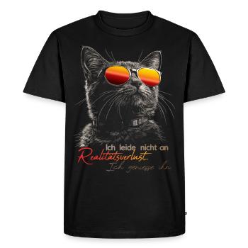 Cat funny - Men's Premium Organic T-Shirt - black - Front - Nico (187cm)