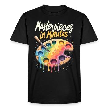 Speed Painting Live Performance Art Quick Creative - Men's Premium Organic T-Shirt - black - Front - Nico (187cm)