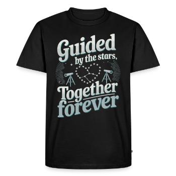 Stargazing For Couples Romantic Nights - Men's Premium Organic T-Shirt - black - Front - Nico (187cm)