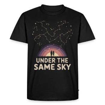Stargazing For Couples Romantic Nights - Men's Premium Organic T-Shirt - black - Front - Nico (187cm)