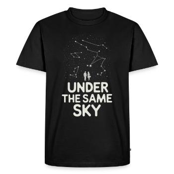 Stargazing For Couples Romantic Nights - Men's Premium Organic T-Shirt - black - Front - Nico (187cm)