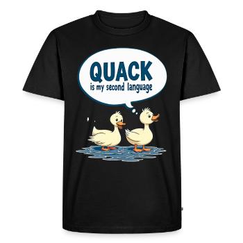 Animaux de la ferme, amateurs de canards, canards de basse-cour - T-shirt Premium bio Homme - noir - Devant - Nico (187cm)