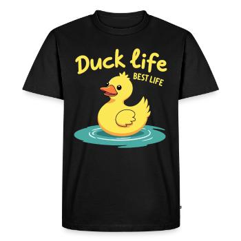Animaux de la ferme, amateurs de canards, canards de basse-cour - T-shirt Premium bio Homme - noir - Devant - Nico (187cm)