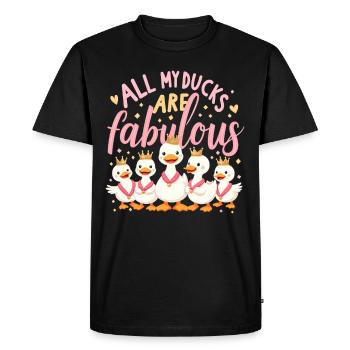 Animaux de la ferme, amateurs de canards, canards de basse-cour - T-shirt Premium bio Homme - noir - Devant - Nico (187cm)
