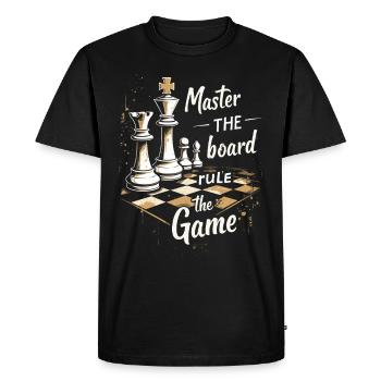 Chess Tacticians Strategy Masters Tactical - Men's Premium Organic T-Shirt - black - Front - Nico (187cm)