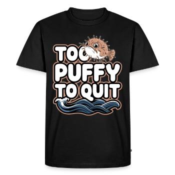 Poisson-globe passionné de la vie marine Quirky - T-shirt Premium bio Homme - noir - Devant - Nico (187cm)