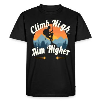 Poisson-globe passionné de la vie marine Quirky - T-shirt Premium bio Homme - noir - Devant - Nico (187cm)
