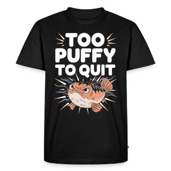 Poisson-globe passionné de la vie marine Quirky - T-shirt Premium bio Homme - noir - Devant - Nico (187cm)