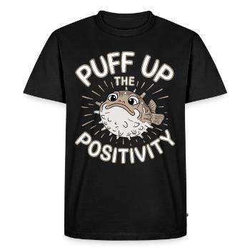 Poisson-globe passionné de la vie marine Quirky - T-shirt Premium bio Homme - noir - Devant - Nico (187cm)