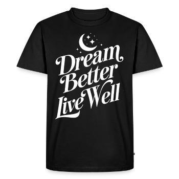 Sleep Hygiene Enthusiasts, Restful Nights, - Men's Premium Organic T-Shirt - black - Front - Nico (187cm)