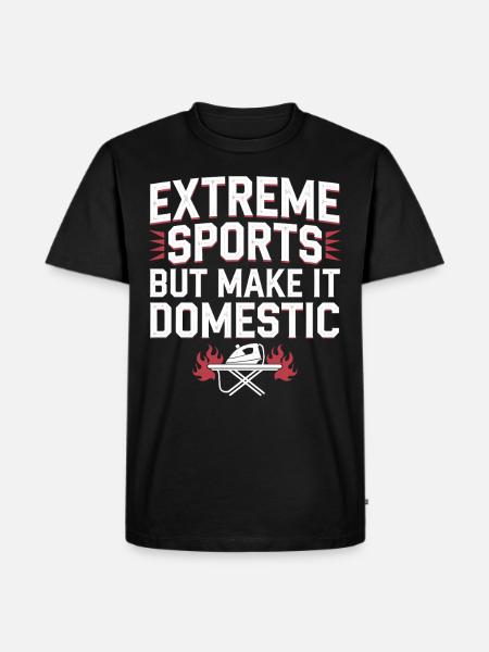 Extreme Ironing Competitive Funny - Men's Premium Organic T-Shirt - black