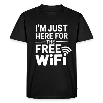 Une déclaration Wi-Fi amusante pour les fans de technologie - T-shirt Premium bio Homme - noir - Devant - Nico (187cm)