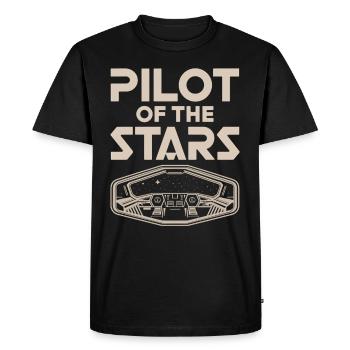 Space-themed players Cosmic Gaming Sci-fi - Men's Premium Organic T-Shirt - black - Front - Nico (187cm)