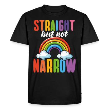 Un allié LGBTQ+ hétérosexuel mais pas étroit - T-shirt Premium bio Homme - noir - Devant - Nico (187cm)