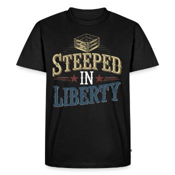 Boston Tea 1773 Révolution américaine Historique - T-shirt Premium bio Homme - noir - Devant - Nico (187cm)