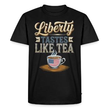 Boston Tea 1773 Révolution américaine Historique - T-shirt Premium bio Homme - noir - Devant - Nico (187cm)