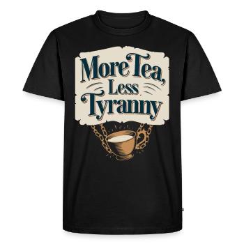 Boston Tea 1773 Révolution américaine Historique - T-shirt Premium bio Homme - noir - Devant - Nico (187cm)