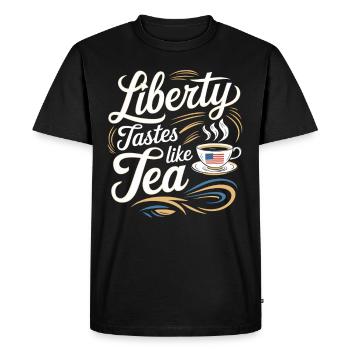 Boston Tea 1773 Révolution américaine Historique - T-shirt Premium bio Homme - noir - Devant - Nico (187cm)