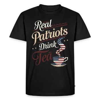 Boston Tea 1773 Révolution américaine Historique - T-shirt Premium bio Homme - noir - Devant - Nico (187cm)