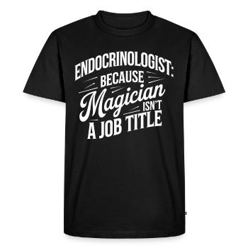 Science médicale pour l’endocrinologie - T-shirt Premium bio Homme - noir - Devant - Nico (187cm)