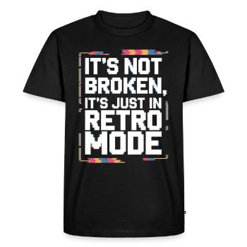 Retro Gaming Repair Vintage Console - Men's Premium Organic T-Shirt - black - Front - Nico (187cm)