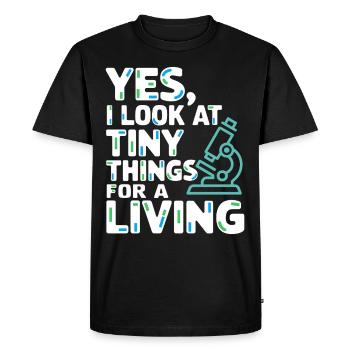 Microscope Enthusiast Lab Technician Science - Men's Premium Organic T-Shirt - black - Front - Nico (187cm)