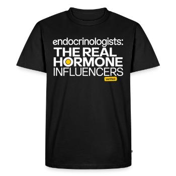 Science médicale pour l’endocrinologie - T-shirt Premium bio Homme - noir - Devant - Nico (187cm)
