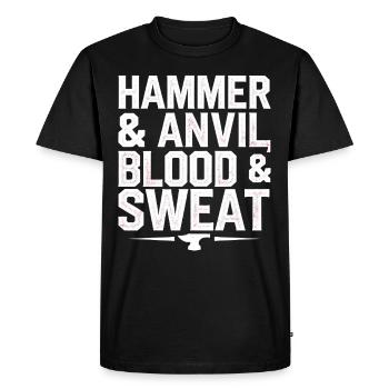 Forge Viking Guerrier Forge nordique Travail du métal - T-shirt Premium bio Homme - noir - Devant - Nico (187cm)