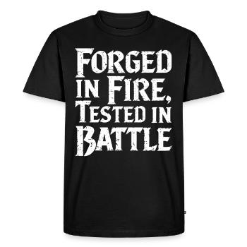 Forge Viking Guerrier Forge nordique Travail du métal - T-shirt Premium bio Homme - noir - Devant - Nico (187cm)
