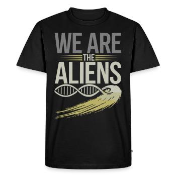 Astrobiology Space Exploration Extraterrestrial - Men's Premium Organic T-Shirt - black - Front - Nico (187cm)