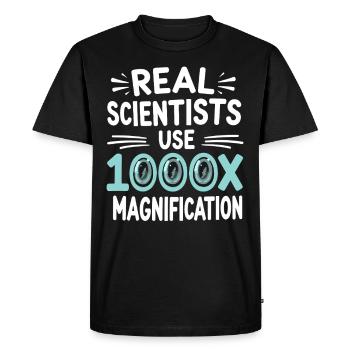 Microscope Enthusiast Lab Technician Science - Men's Premium Organic T-Shirt - black - Front - Nico (187cm)