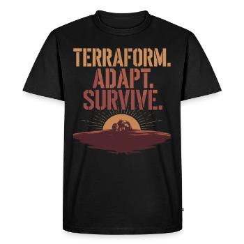 Astrobiology Space Exploration Extraterrestrial - Men's Premium Organic T-Shirt - black - Front - Nico (187cm)