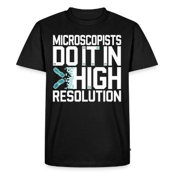 Microscope Enthusiast Lab Technician Science - Men's Premium Organic T-Shirt - black - Front - Nico (187cm)
