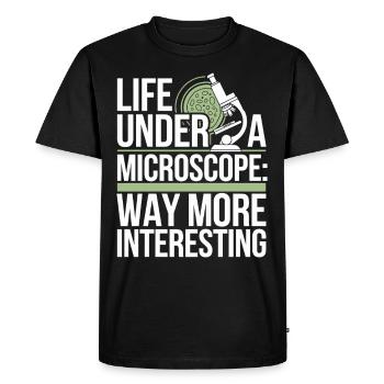 Microscope Enthusiast Lab Technician Science - Men's Premium Organic T-Shirt - black - Front - Nico (187cm)