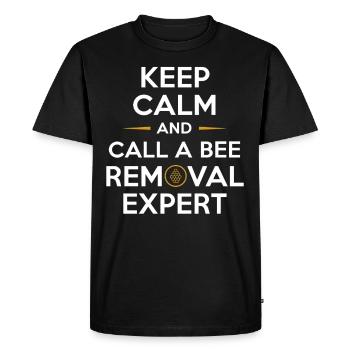 Spécialiste de l’élimination des abeilles Sauvetage en essaim vivant - T-shirt Premium bio Homme - noir - Devant - Nico (187cm)