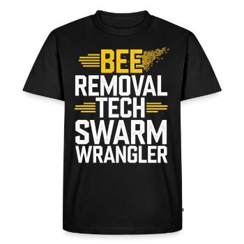 Spécialiste de l’élimination des abeilles Sauvetage en essaim vivant - T-shirt Premium bio Homme - noir - Devant - Nico (187cm)
