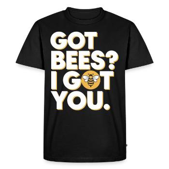 Spécialiste de l’élimination des abeilles Sauvetage en essaim vivant - T-shirt Premium bio Homme - noir - Devant - Nico (187cm)