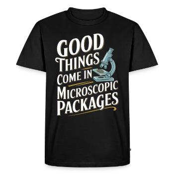 Microscope Enthusiast Lab Technician Science - Men's Premium Organic T-Shirt - black - Front - Nico (187cm)