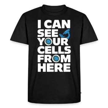 Microscope Enthusiast Lab Technician Science - Men's Premium Organic T-Shirt - black - Front - Nico (187cm)