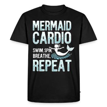 Sirène Artiste sous-marin Sirène - T-shirt Premium bio Homme - noir - Devant - Nico (187cm)