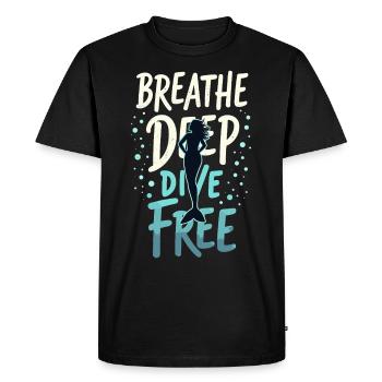 Sirène Artiste sous-marin Sirène - T-shirt Premium bio Homme - noir - Devant - Nico (187cm)