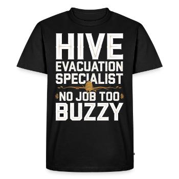 Spécialiste de l’élimination des abeilles Sauvetage en essaim vivant - T-shirt Premium bio Homme - noir - Devant - Nico (187cm)