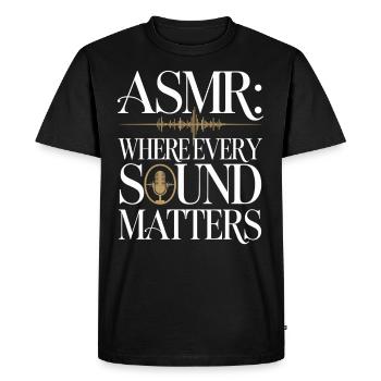 Asmr Creator Sensory Relaxation Calming - Men's Premium Organic T-Shirt - black - Front - Nico (187cm)