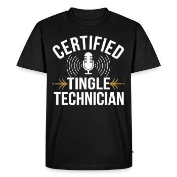 Asmr Creator Relaxation sensorielle Calmant - T-shirt Premium bio Homme - noir - Devant - Nico (187cm)
