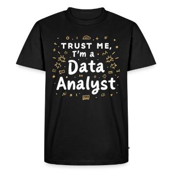 Analyste de données Spécialiste Big Data Business - T-shirt Premium bio Homme - noir - Devant - Nico (187cm)