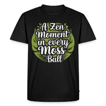 Kokedama Moss Ball Plants Japanese Gardening - Men's Premium Organic T-Shirt - black - Front - Nico (187cm)