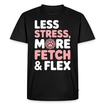 Doga Dog Yoga Pet Wellness Mindful Stretching - Men's Premium Organic T-Shirt - black - Front - Nico (187cm)